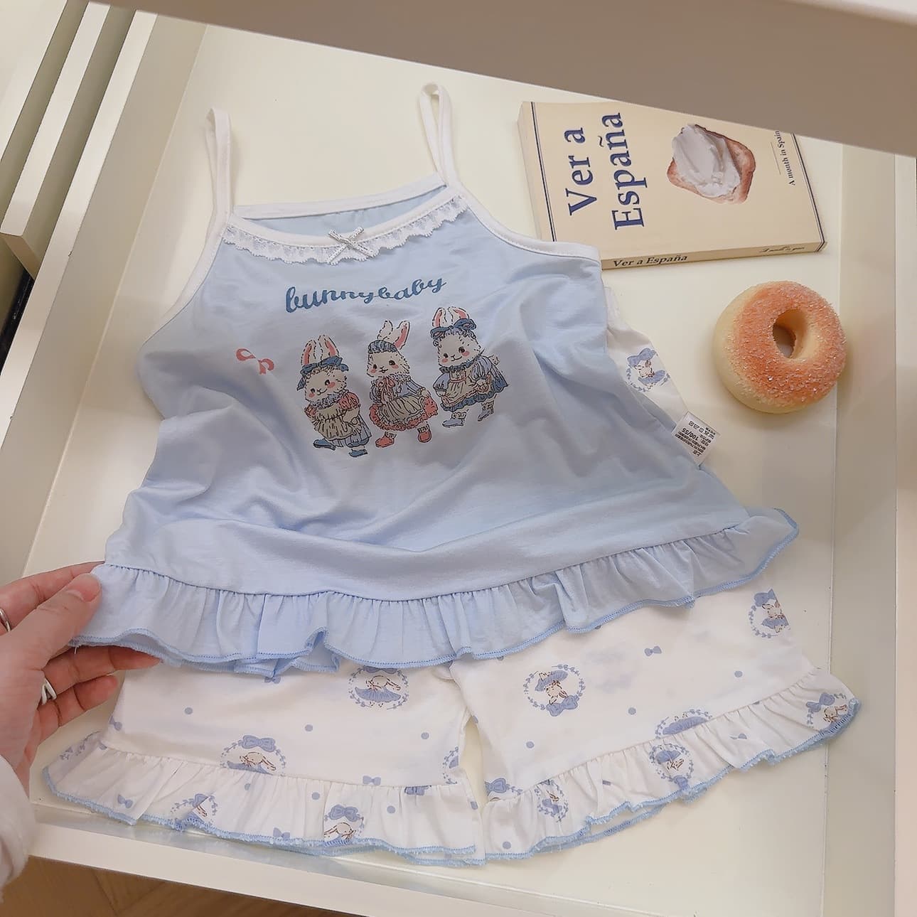 Kids New Summer Cool-Feel Lyocell Loungewear Set Girls Thin Air-Conditioned Outfit Baby Cami and Shorts 2-Piece Set