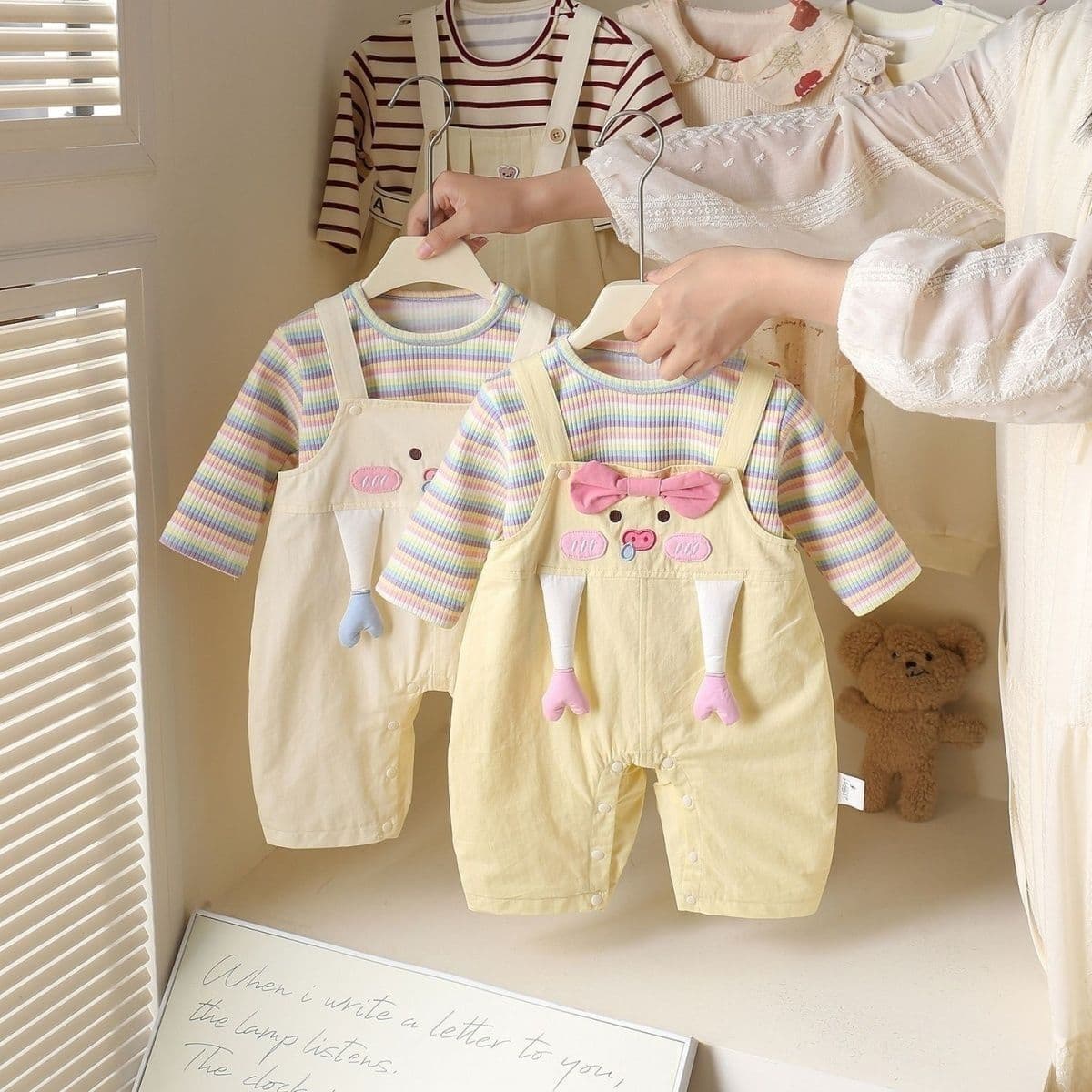 Children's Summer Style 2026 New Cartoon Baby Overalls Super Cute Two-piece Baby Spring and Autumn Suit Others