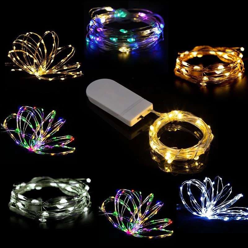 LED Colorful Christmas Lights Starry Sky Copper Wire String Lights Trendy Wedding Decoration Copper Thread