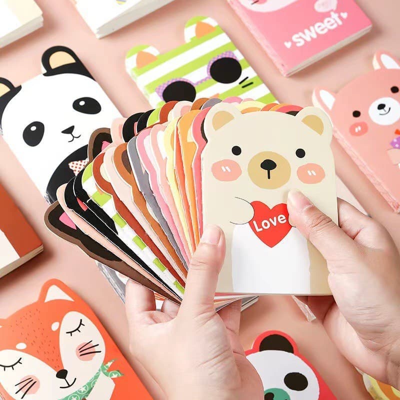 Cute Cartoon Mini Notebook Notepad Soft Cover Portable Notebook Children's Prizes Giveaways Small Gifts