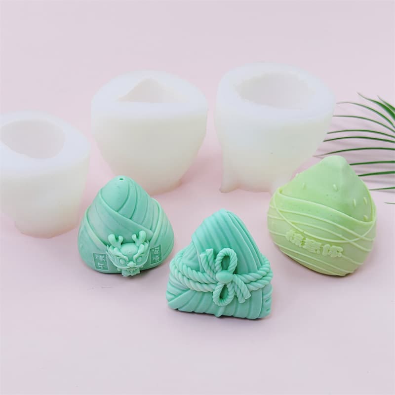Dragon Boat Festival Rice Dumpling Silicone Mold DIY Homemade Mousse Cake Decoration Handmade Soap Plaster Aromatherapy Candle Ornaments