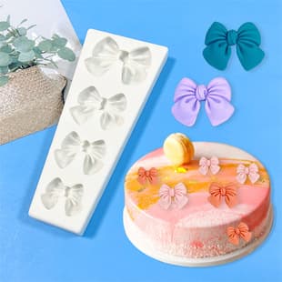 Senli New Bow Fondant Chocolate Candy Baking Tool DIY Handmade Cake Decoration Silicone Mold