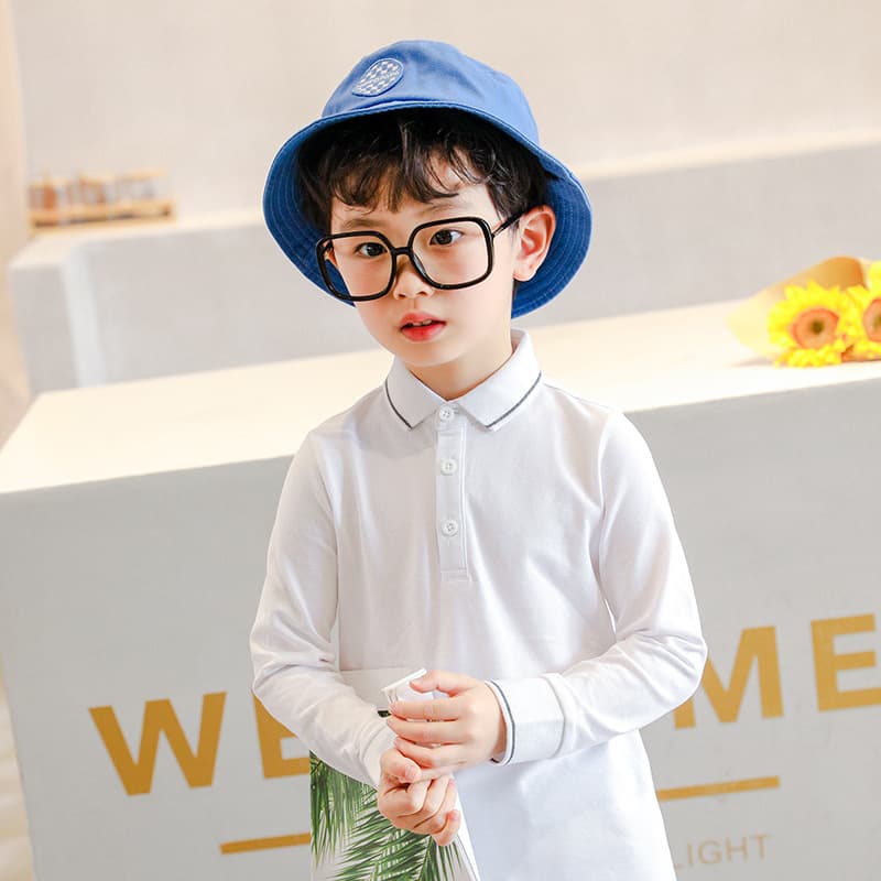 Children's Polo Shirt Spring Long Sleeve T-Shirt for Boys, Versatile Baby Turn-Down Collar Top, Drop Shipping Available
