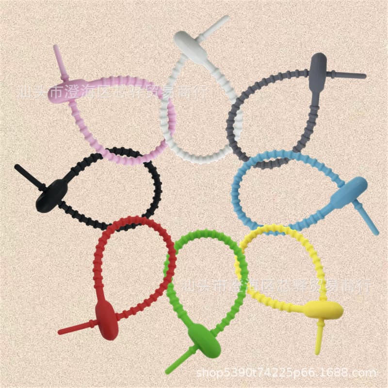 180mm Extendable Tadpole Tie, Plush Toy Lanyard for DIY Craft Binding and Non-Woven Cord