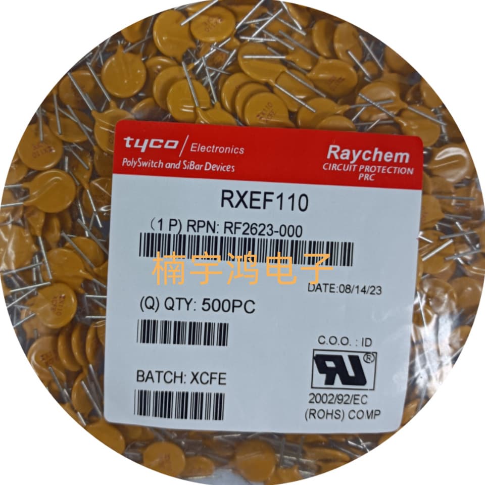 Distributor RXEF110 Voltage 72V Current 1.1A Full Series TYCO Through-Hole Self-Recovery Fuse