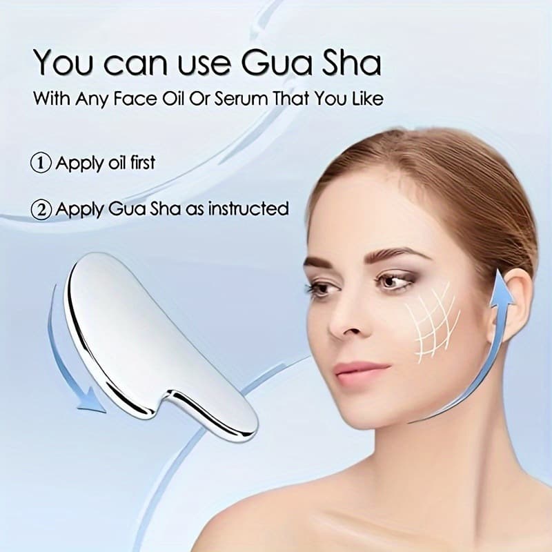 Factory Direct Stainless Steel Gua Sha Facial Tool Metal Massage Beauty Skin Care Fascia Knife
