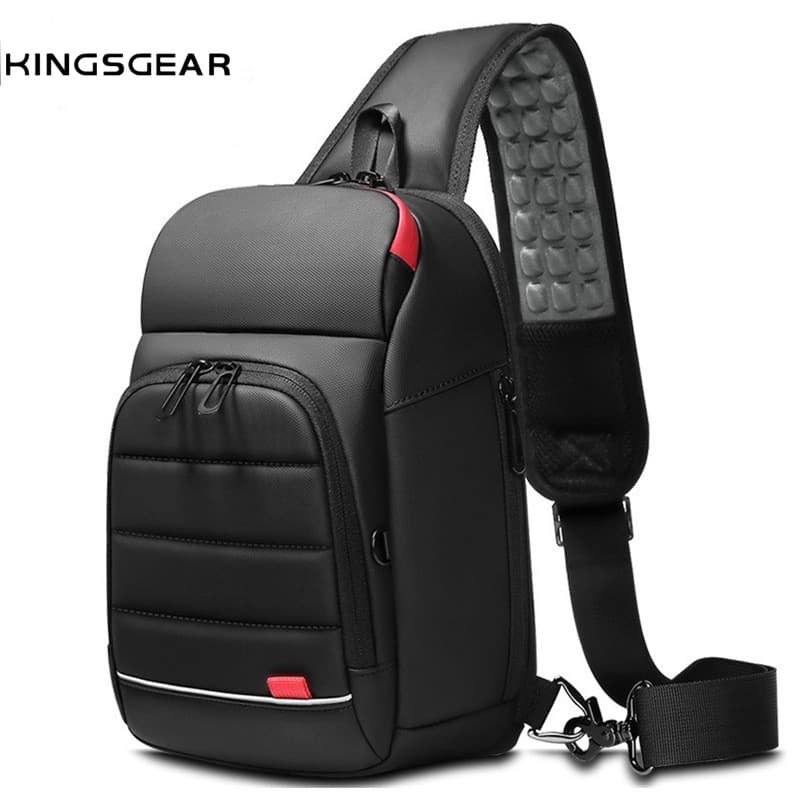 Large Capacity New Chest Bag Techwear Waterproof Men's Casual Crossbody Bag Business Men's Sling Shoulder Bag Commuter