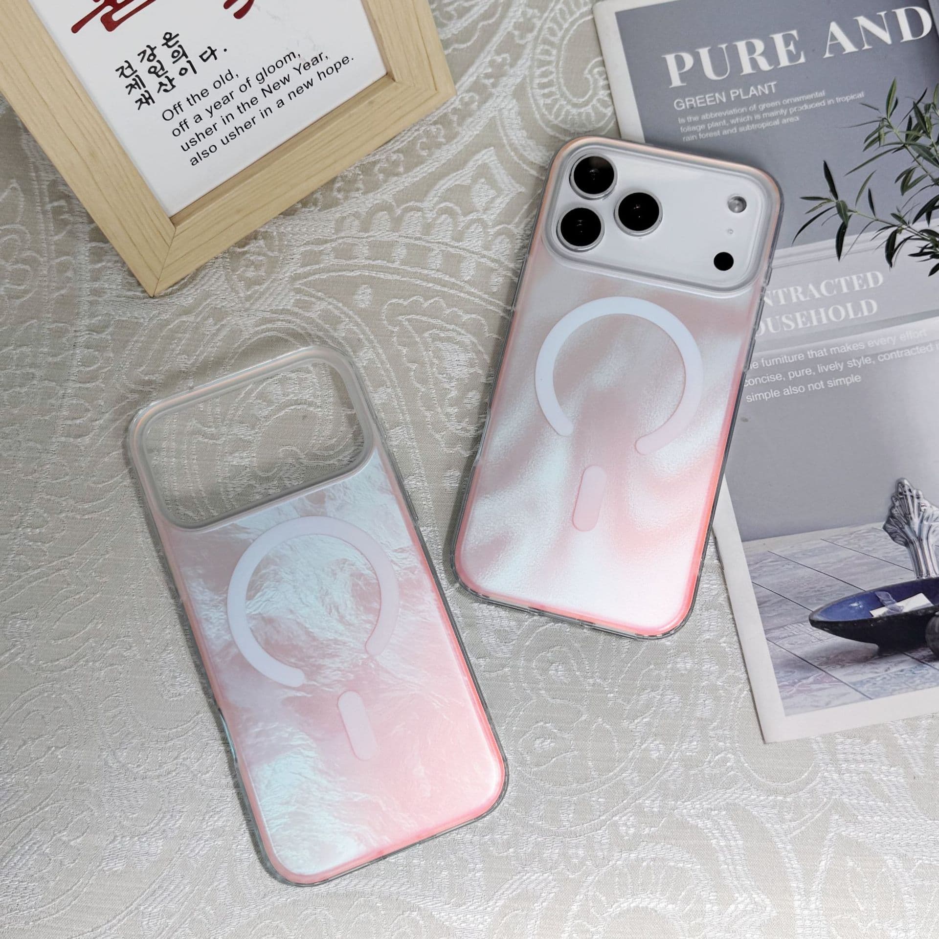 Gradient Anti-Drop Case for iPhone 17 Pro, 17 Pro Max, Laser Frosted, iPhone 16 Pro Anti-Fingerprint