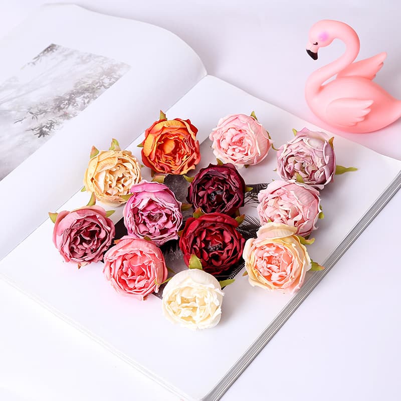 Home decoration simulated roses, wedding silk flowers, photography props, fake flowers, dining table and living room, simulated rose heads