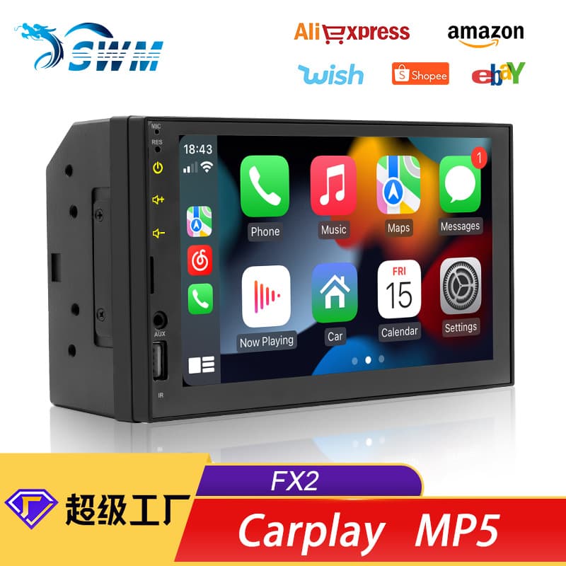 Wired carplay7-inch car MP5 Player HD reversing Image Bluetooth MP3 car Card Radio