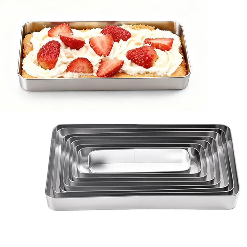 304 Stainless Steel Baking Tools Rectangular Mousse Ring Tower Ring Cheese Rice Cake Ring Tart Ring Cake Mold