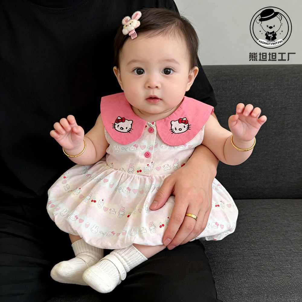 Baby clothes, summer clothes, infant onesies, small month old outing clothes, summer princess baby skirts