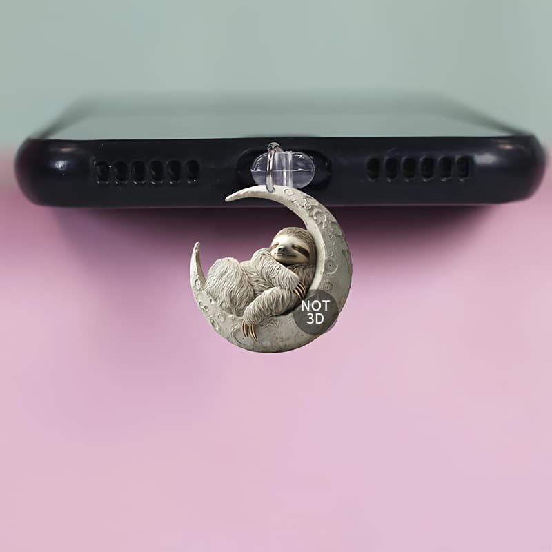 2D Cross-border Acrylic Phone Dust Plug Sloth Doll Dust Plug Decorative Pendant