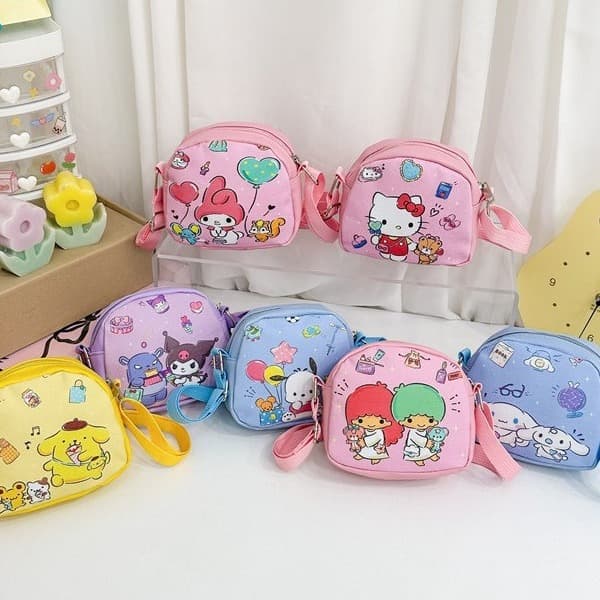 Cartoon Little Girl Princess Crossbody Bag Summer Versatile Chest Bag Baby Kids Bag Cute Style