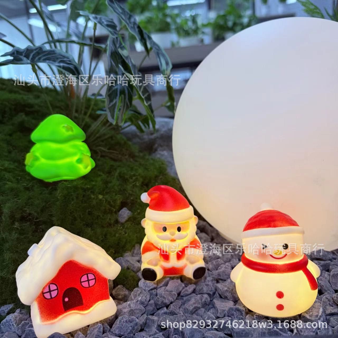 Cross-border Christmas Night Light Gift Original Santa Claus Christmas Tree Decoration Christmas Ornament