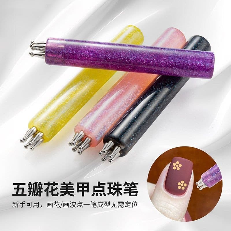 New nail art pen dot flower pen multi-color plastic rod one-stroke molding petals flower pattern DIY style wholesale