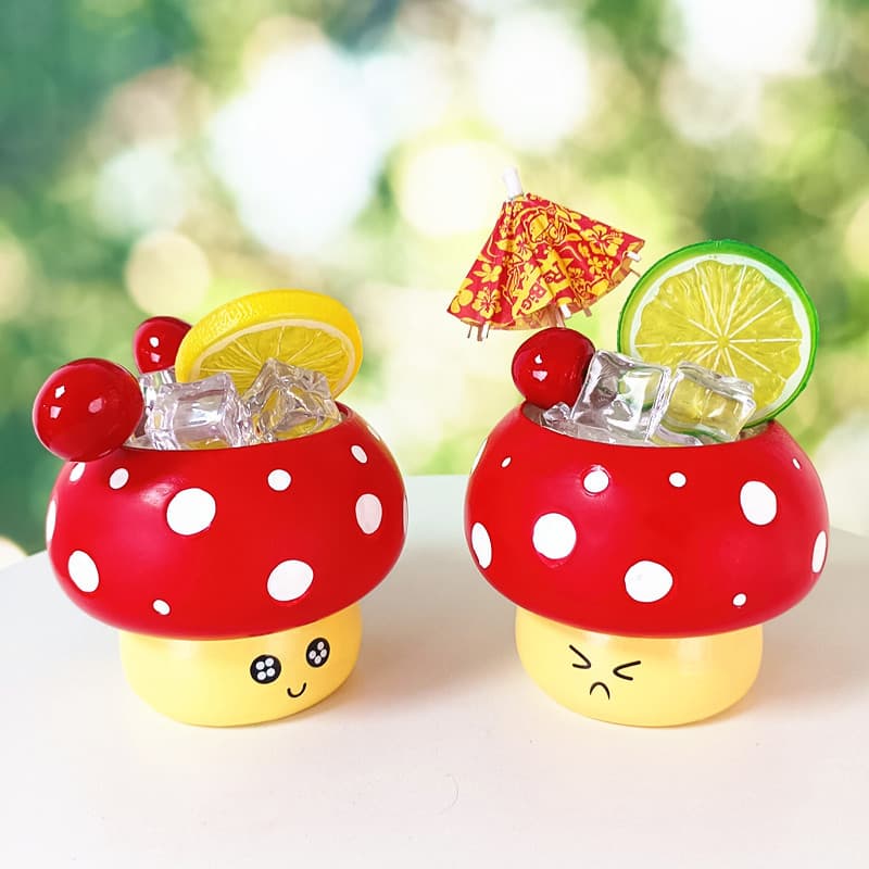 Emoji Mushroom Cup Cross-Border Summer Creative Red Ceramic Mushroom Emoji Cocktail Cup Mug Drinkware