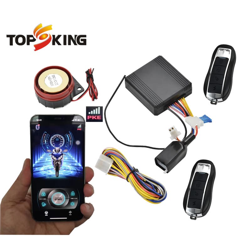 Cross-border Premium 12V Universal Motorcycle Anti-theft Alarm System with Mobile APP Bluetooth Start and Adjustable Vibration Sensitivity