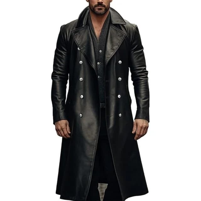 Men's Faux Leather Motorcycle Jacket Winter with Faux Fur Collar Detachable Windbreaker Ropa De Hombre