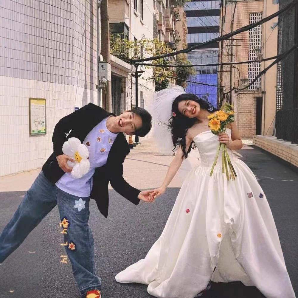 New Photography Travel Shoot Theme Fashion Street Photography Wedding Studio Outdoor Front Short Back Long Train Dress