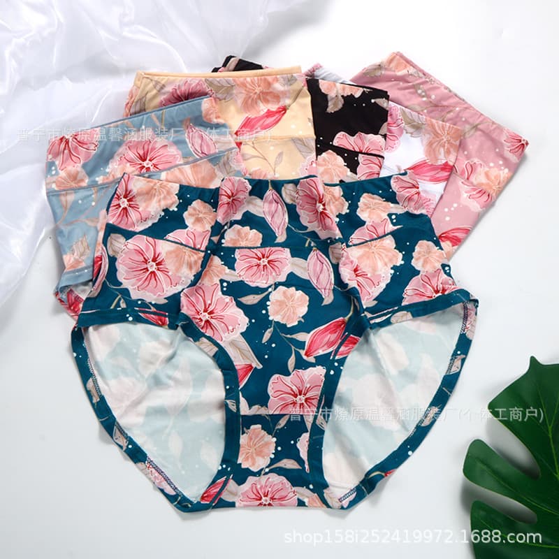 Plus Size Women's Underwear Factory Direct Wholesale Sunflower Dot Stretch Multi-Size Multi-Color Russian Butt Lift Tummy Control