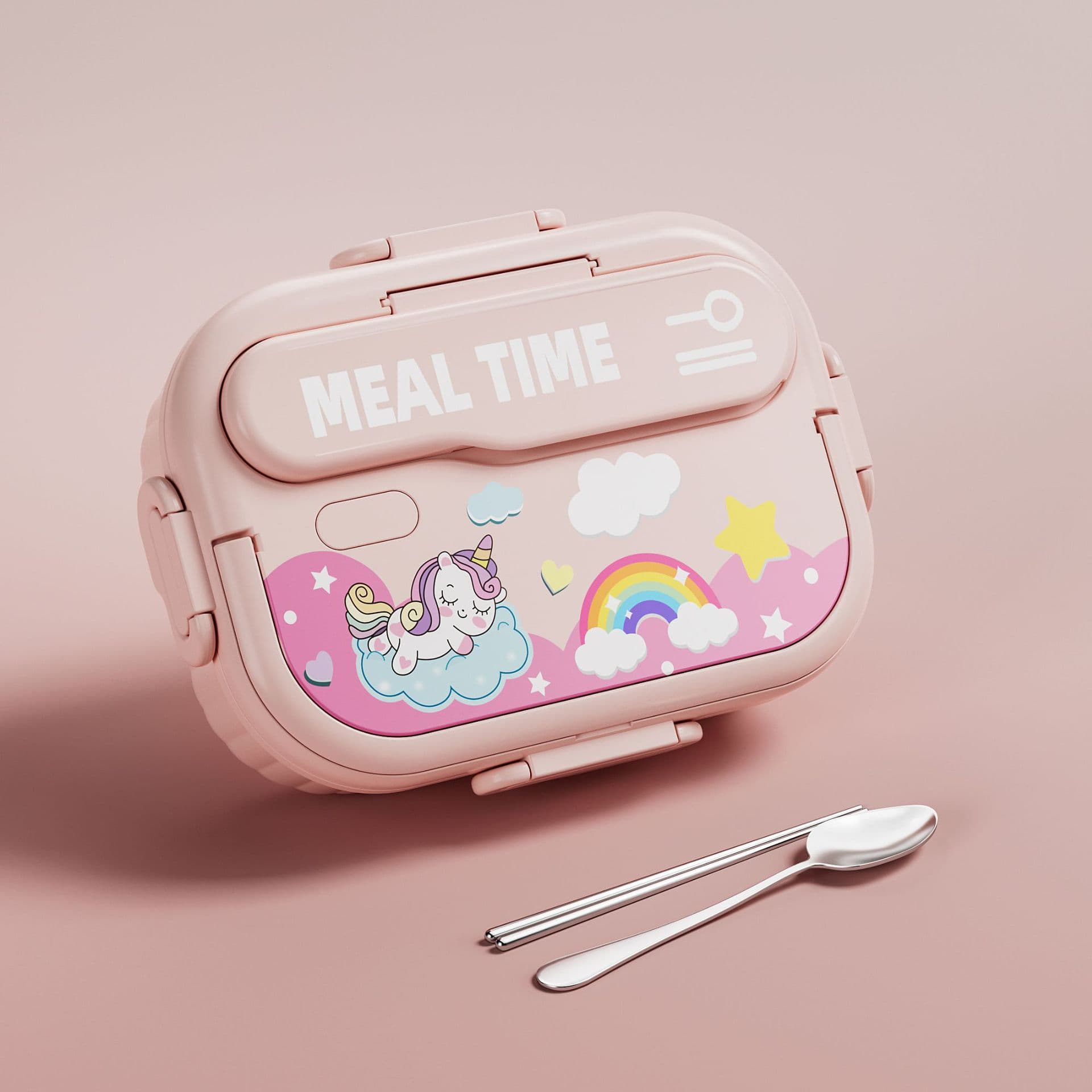 Unicorn 316 Stainless Steel Lunch Box Insulated Bento Box for School Girls Kids Lunch Container with Compartments T