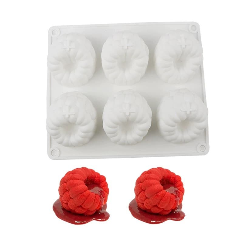 6 large raspberry molds for baking chocolate fondant jelly mold mousse cake mold raspberry dessert silicone