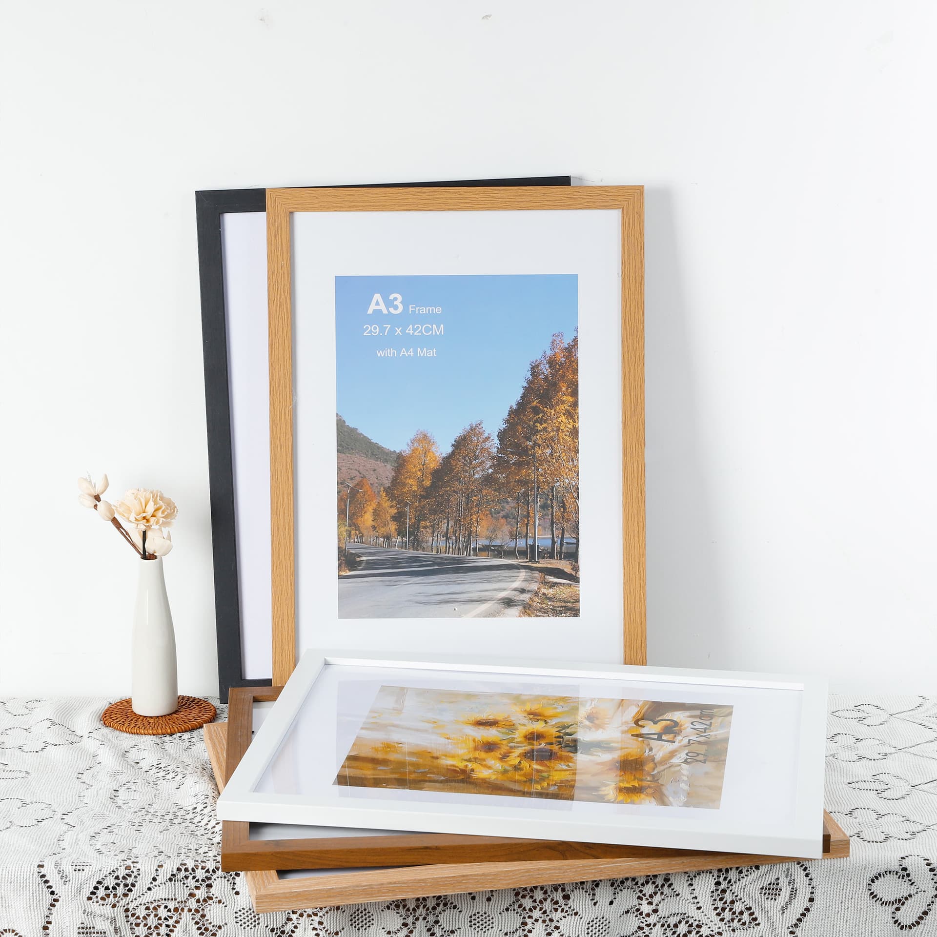 Wooden photo frame custom empty frame table picture frame empty frame a4a3 6 inch photo frame large size wall hanging picture frame