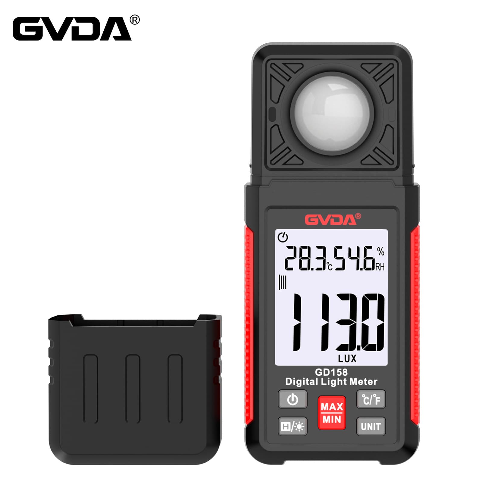 GVDA New Digital Illuminance Meter High-Precision Temperature & Humidity Photometer Tester Luminance Meter Cross-Border Hot Item