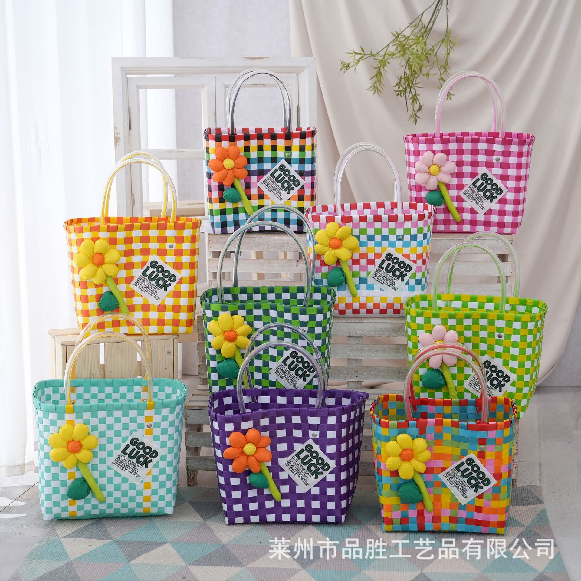 New handbag versatile temperament plastic woven bag seaside vacation beach bag shopping basket women's bag wholesale