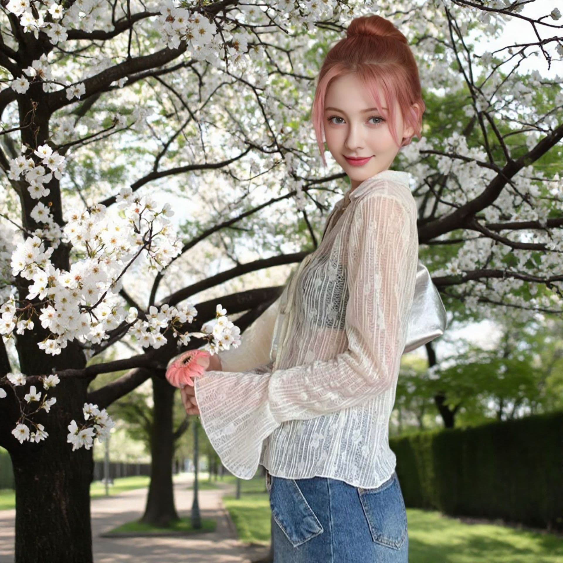 Cross-border 2024 Summer Sun Protection Cardigan Waist-Cinching Slim Light Mature Semi-Sheer Chiffon Shirt Tie-Waist Air Conditioner Jacket Trendy