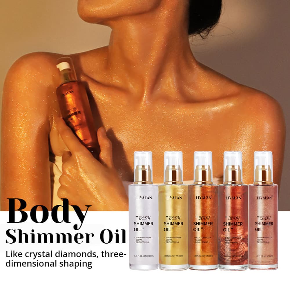 Amazon Shimmer Body Oil Face Body Glow Oil Waterproof Moisturizing Liquid High-Shine Cosmetic