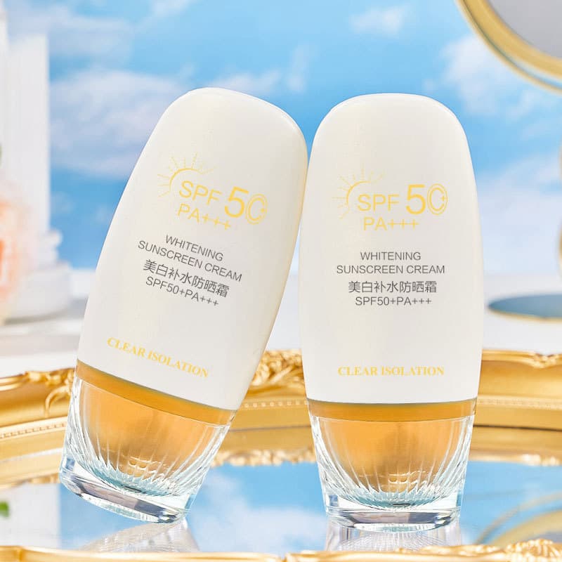 ZkYo Whitening Moisturizing Sunscreen Lotion, Refreshing Non-Greasy, UV Protection, Full Body Use, Waterproof and Sweat-Resistant