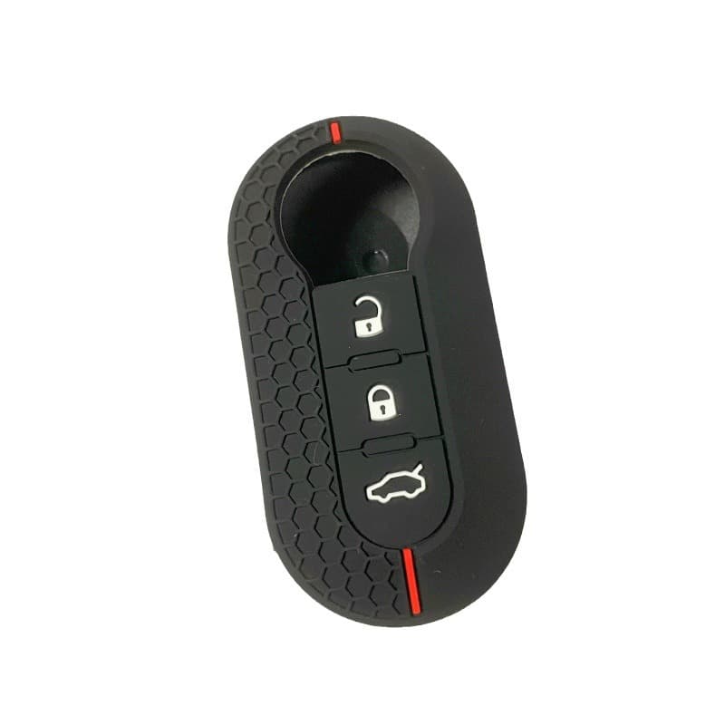 Silicone Key Case for Fiat 500, Bravo, Iveco Daily, Honeycomb Pattern Key Cover