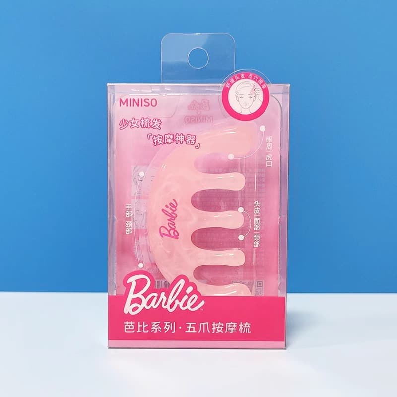 MINISO Barbie Five-Claw Meridian Comb Scalp Massage Home Hair Care Women Gua Sha Five-Tooth Comb