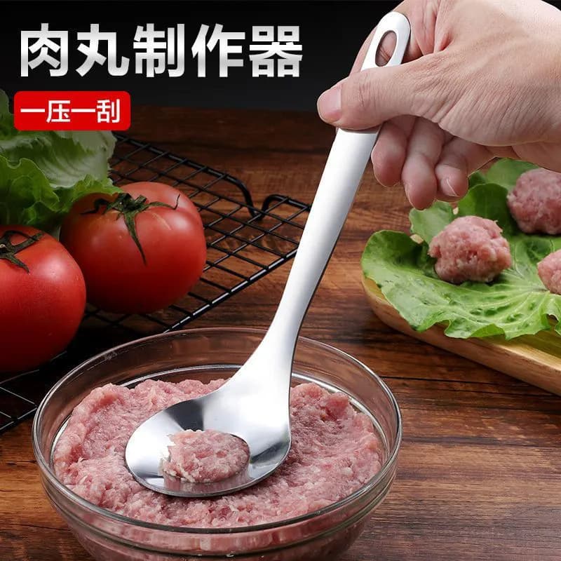 Stainless steel meatball spoon, meatball press, fish ball maker, household mold spoon, kitchen tool, handmade soup spoon