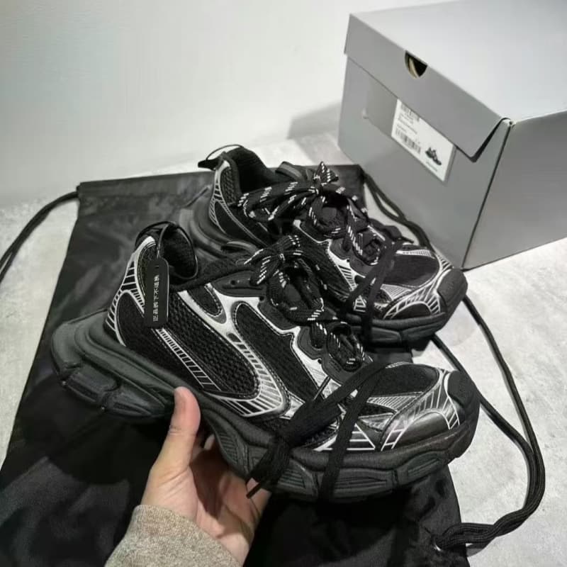 BLCG Poison Version Paris 3XL Dad Shoes Tenth Generation Distressed Mesh Thick Sole Sports Heightening Front Lace-Up