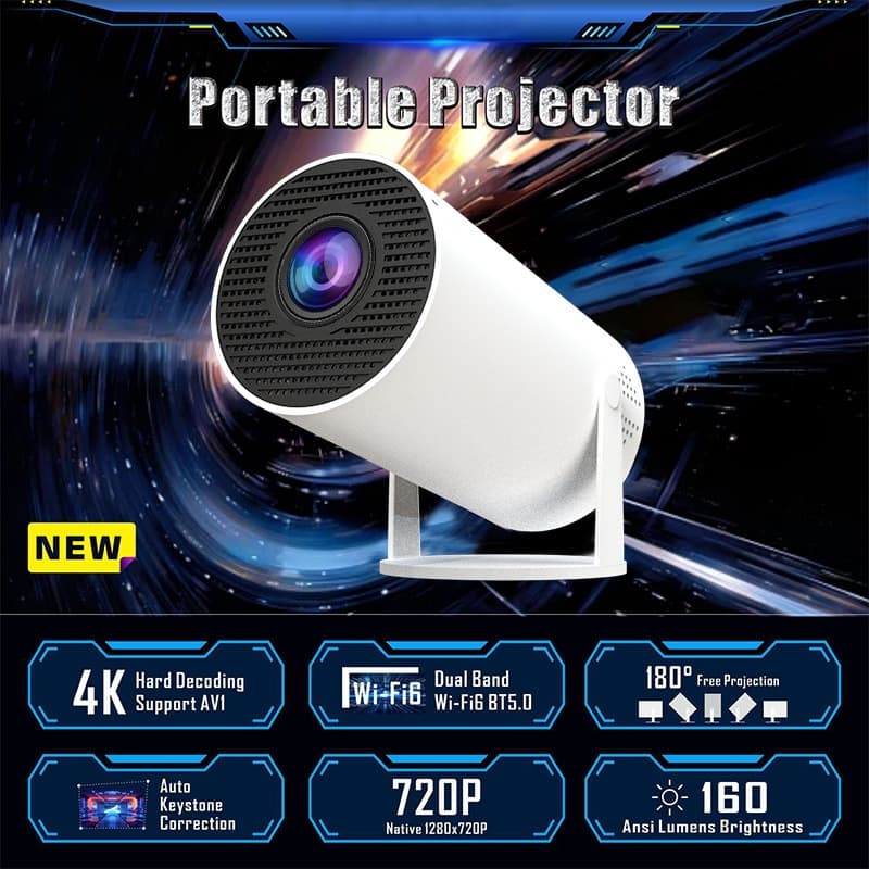 Cross-border HY300 projector cannon-style portable Android Bluetooth outdoor HD mini projector
