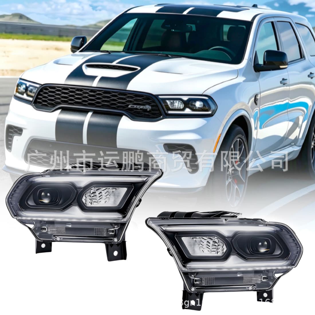 Compatible with Dodge Durango 2021-2026 Low Beam Headlight Assembly 68433783AE 68433782AE
