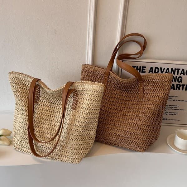 Women's Straw Bag New Fashion Versatile Straw Bag Large Capacity Bag Summer Tote Bag Women's Handbag Wholesale Cross-border