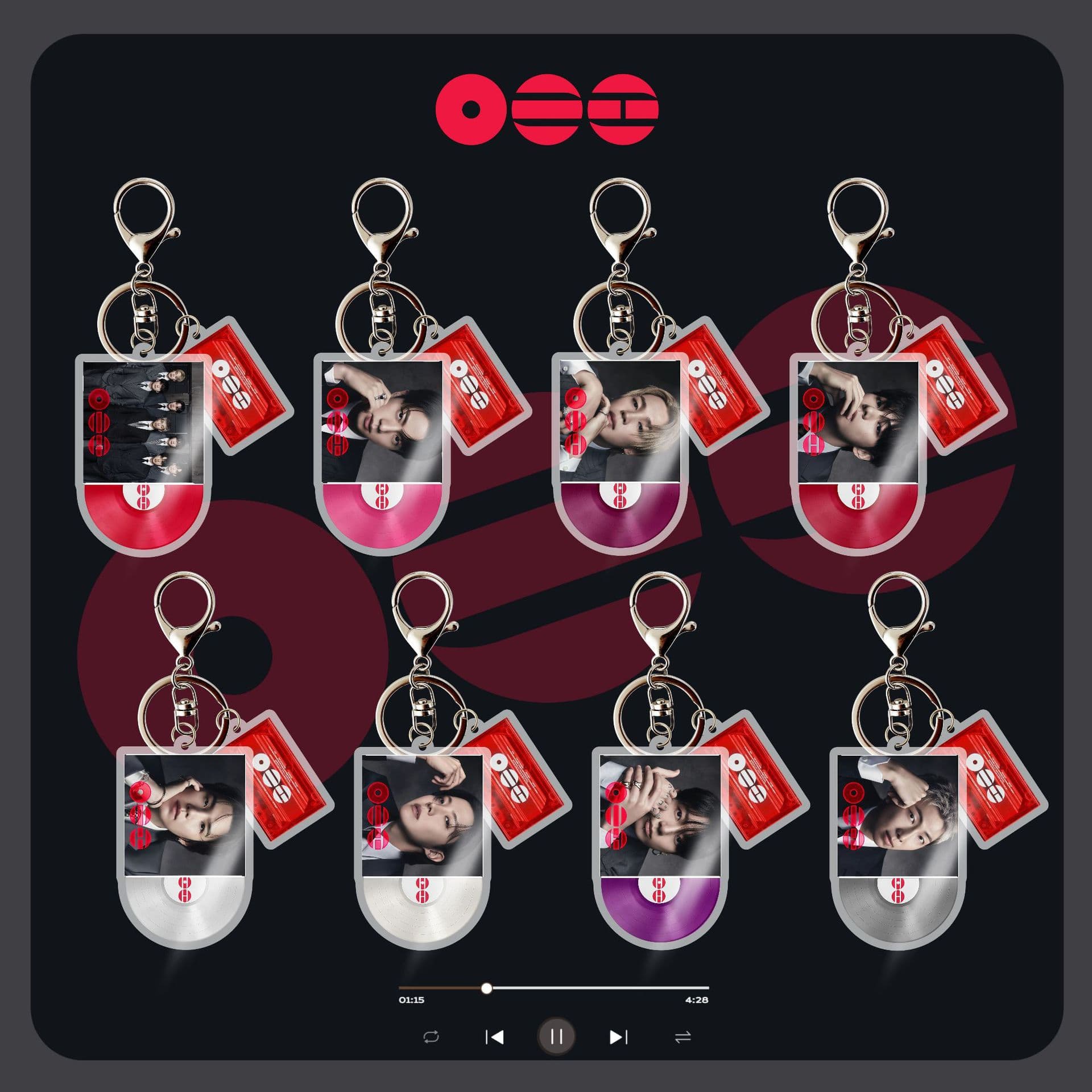 BTS Acrylic Keychain CD Keyring Tape Acrylic Accessory Star Merchandise