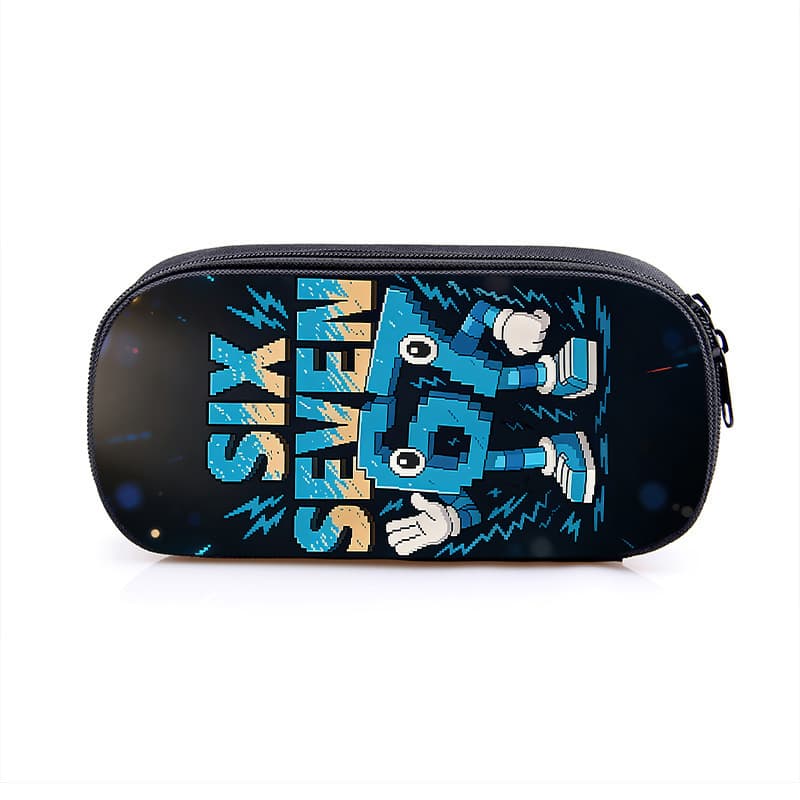 Cross-Border Football Number 67 Cartoon Pencil Case Student Large-Capacity Stationery Box Fabric-Shaped Pencil Case Factory Direct Sale