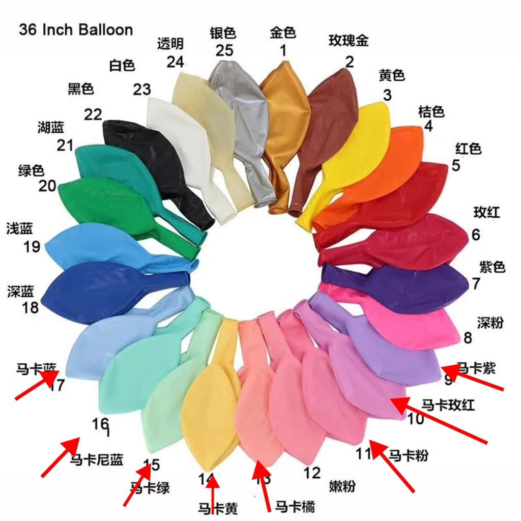 Manufacturer wholesales 36-inch round extra large balloons, macaron color thickened latex balloons, wedding balloons