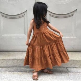 Girl's Skirt, Spring Dress, Princess Style, 2026 Cross-Border, for Older & Young Girl, Summer Beach Skirt, Class A, Fashion, Thin