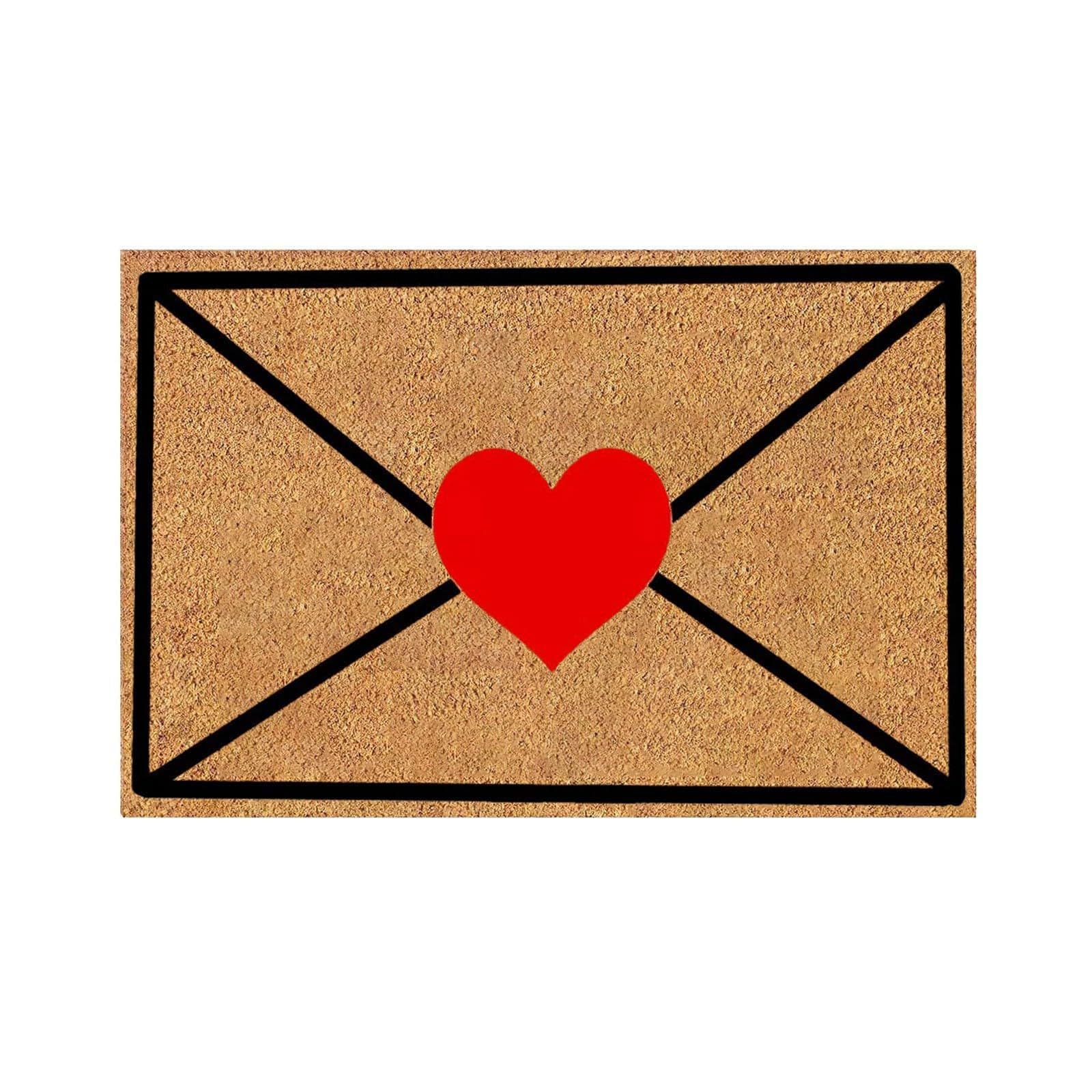 Cross-Border Temu American-Style Valentine's Day Series Crystal Velvet Welcome Doormat for Home Use, Stain-Resistant and Wear-Resistant Floor Mat in Stock