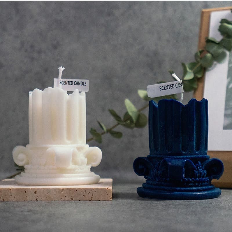 Roman Column Aromatherapy Candle European Style Scented Candle Handmade Soy Wax Cylindrical Shape Fragrance Candle for Home Decor