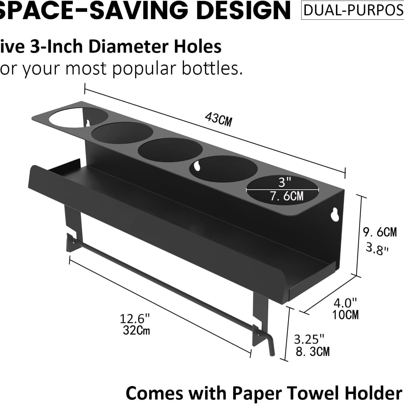 Aerosol Spray Can Rack Paper Towel Holder Paint Bottle Storage Rack Tool Organizer for Workspace Home Amazon