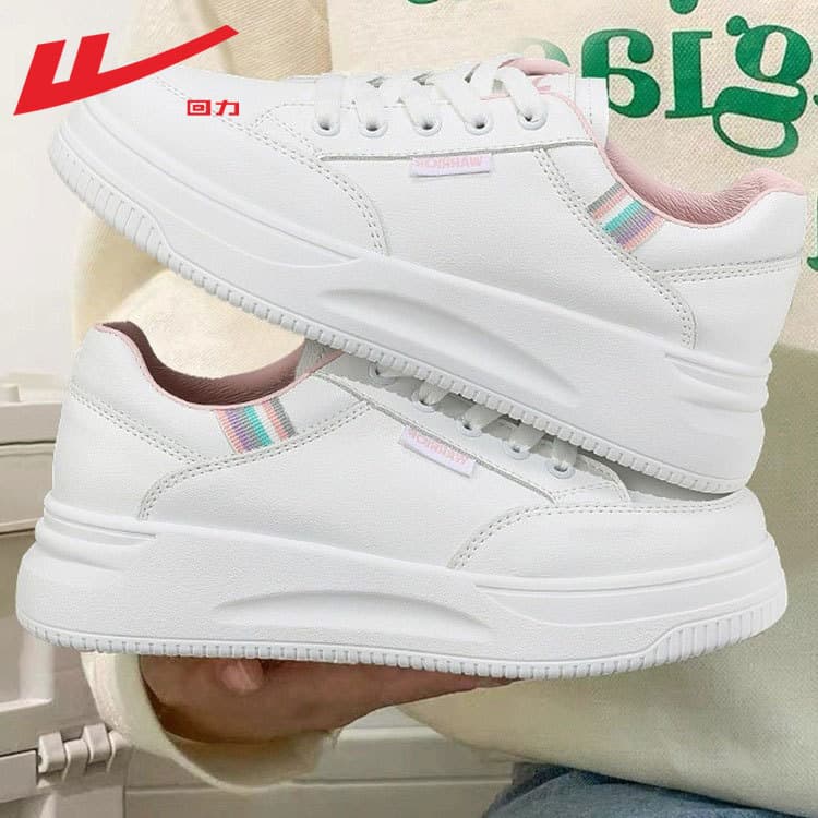Warrior White Sneakers Women 2026 New Women's Shoes Summer Breathable Shoes Women Versatile Thick Sole Sports Shoes Casual Skate Shoes
