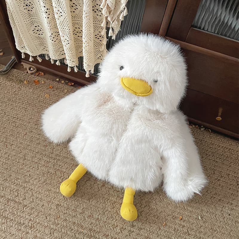 DW241260 Children's Thickened Fleece Jacket 2025 Autumn Winter New Cartoon Little Duck Thickened Fleece Kids Coat
