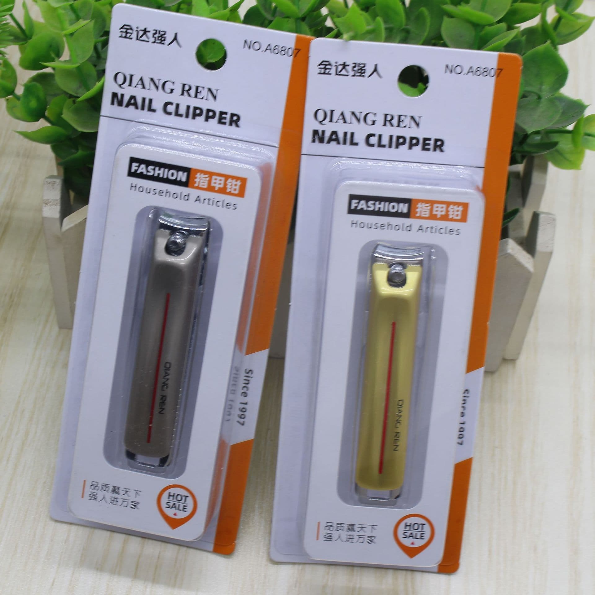 Jinda Qiangren Large A6807 Nail Clipper Blister Card Packaging / Nail Clipper / Nail Scissors Stainless Steel Nail Clipper